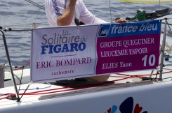 Yann Elies (Groupe Queguiner) lors de la 3eme etape de la Solitaire du Figaro Eric Bompard Cachemire 2014 entre Roscoff et les Sables d'Olonne