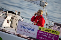 Les Figaros lors de la 1ere etape de la Solitaire du Figaro Eric Bompard Cachemire 2014 entre Deauville et Plymouth - le 09/06/2