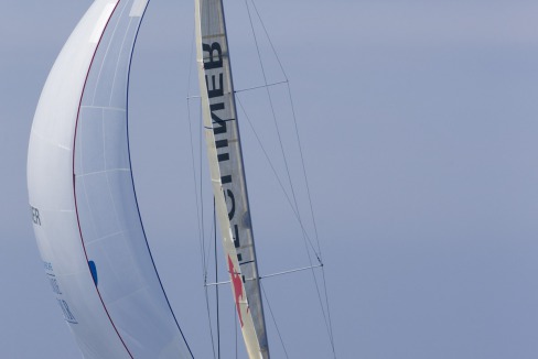 Yann Elies (Groupe Queguiner) lors de la 3eme etape de la Solitaire du Figaro Eric Bompard Cachemire 2014 entre Roscoff et les Sables d'Olonne