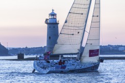 Départ de Plymouth pour la seconde étape de la Solitaire du Figaro Eric Bompard Cachemire 2014