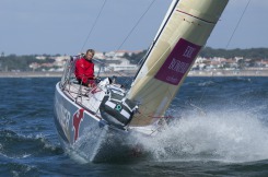 Départ des Sables d'Olonne de la 4ème étape de la Solitaire du Figaro Eric Bompard Cahemire le 29 juin 2014