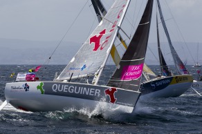 Depart de la 2eme etape de la Solitaire du Figaro - Eric Bompard cachemire entre La Corogne (Espagne) et La Cornouaille - La Corogne le 10/06/2015