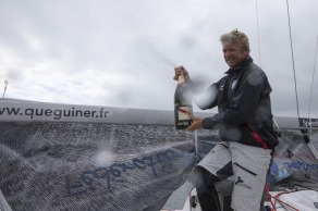 Yann Elies (Groupe Queguiner-Leucemie Espoir) Vainqueur de la 3eme etape de la Solitaire du Figaro - Eric Bompard cachemire entre La Cornouaille et Torbay (Angleterre) - le 17/06/2015