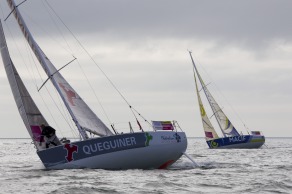 Yann Elies (Groupe Queguiner-Leucemie Espoir) Vainqueur de la 3eme etape de la Solitaire du Figaro - Eric Bompard cachemire entre La Cornouaille et Torbay (Angleterre) - le 17/06/2015