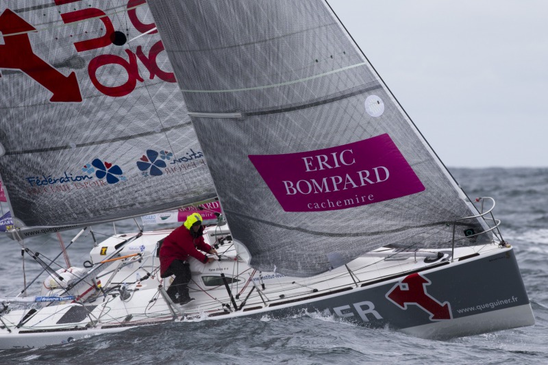 Yann Elies (Groupe Queguiner-Leucemie Espoir) lors de la 4eme etape de la Solitaire du Figaro - Eric Bompard cachemire entre Torbay (Angleterre) et Dieppe - le 22/06/2015