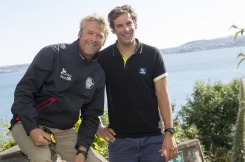 Yann Elies, skipper et Charlie Dalin, co-skipper de l Imoca Groupe Queguiner-Leucemie Espoir - le 18/06/2015