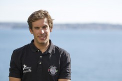 Charlie Dalin, co-skipper de l Imoca Groupe Queguiner-Leucemie Espoir - Skipper : Yann Elies - le 18/06/2015