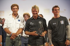 Remise des prix de la Solitaire du Figaro - Eric Bompard cachemi