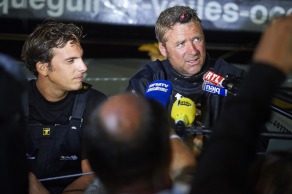 ITAJAÏ, (BRAZIL), le 11 novembre 2015,Transat Jacques Vabre 2015, dans la classe IMOCA, 3eme place pour monocoque QUEGUINER - LEUCEMIE ESPOIR skippers, YANN ELIES et CHARLIE DALIN