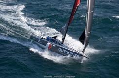 Tanguy Le Turquais, skipper du Figaro Beneteau 3 Queguiner - saison 2019 - En mer le 13/03/2019