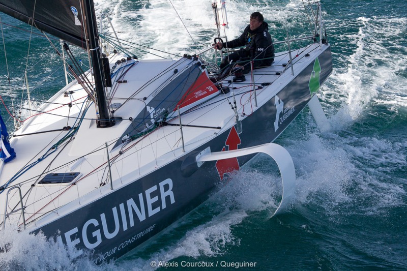 Tanguy Le Turquais, skipper du Figaro Beneteau 3 Queguiner - saison 2019 - En mer le 13/03/2019