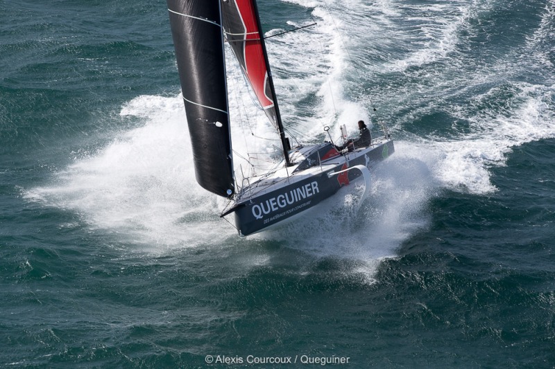 Tanguy Le Turquais, skipper du Figaro Beneteau 3 Queguiner - saison 2019 - En mer le 13/03/2019