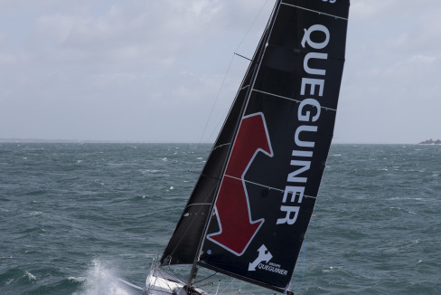 Tanguy Le Turquais, skipper du Figaro Beneteau 3 Queguiner - saison 2019 - En mer le 13/03/2019