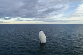 Yann Elies (Queguiner Materiaux-Leucemie Espoir) lors de la 1ere etape de la Solitaire du Figaro - le 31/08/2020