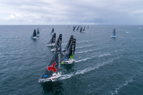 Depart de la 2eme etape de la Solitaire du Figaro entre Saint-Quay- - Saint-Quay-Portriaux le 06/09/2020