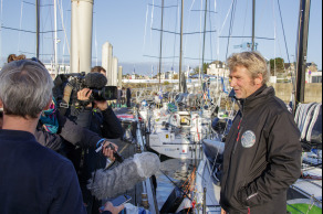 Ambiance sur les pontons avant le depart de la 2eme etape de la Solitaire du Figaro - Saint-Quay-Portriaux le 06/09/2020