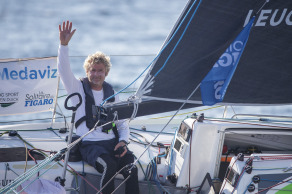 Yann Elies (Queguiner Materiaux-Leucemie Espoir) lors de la 3eme etape de la Solitaire du Figaro entre Dunkerque et Saint-Nazaire - le 14/09/2020