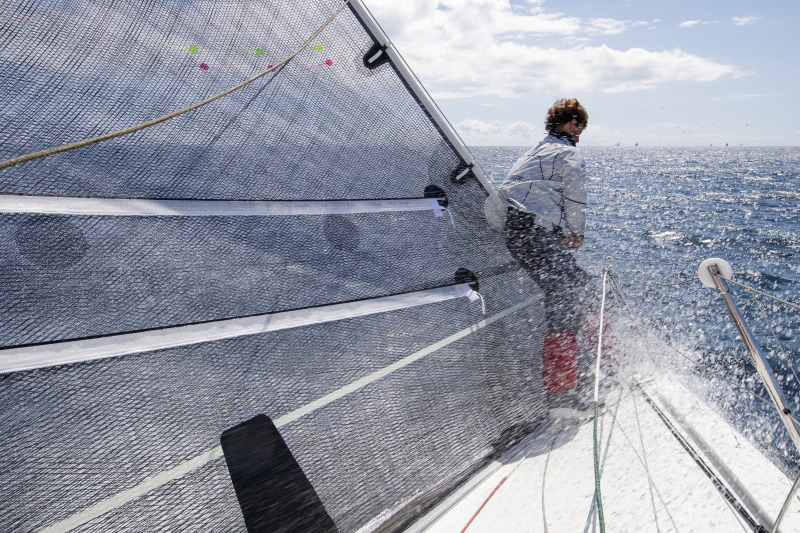 Tanguy Le Turquais et Corentin Douguet à bord du Figaro Quéguiner - Innoveo