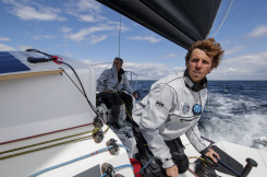 Tanguy Le Turquais et Corentin Douguet à bord du Figaro Quéguiner - Innoveo